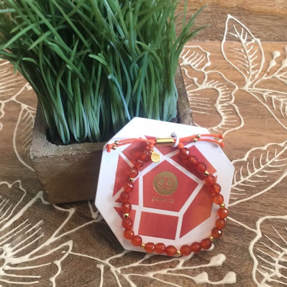 Gorjana Beaded Gemstone Bracelet - Orange Agate - Picture 5 of 8